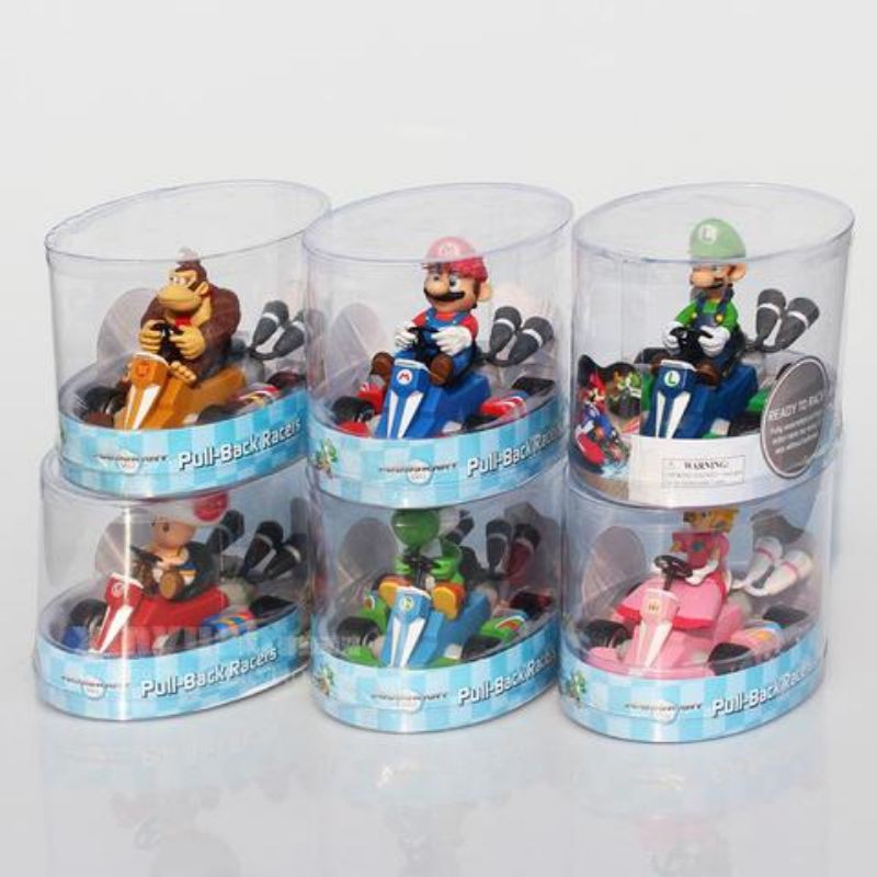 高9cm 瑪莉歐 迴力卡丁車 Super Mario pull back racers | 蝦皮購物