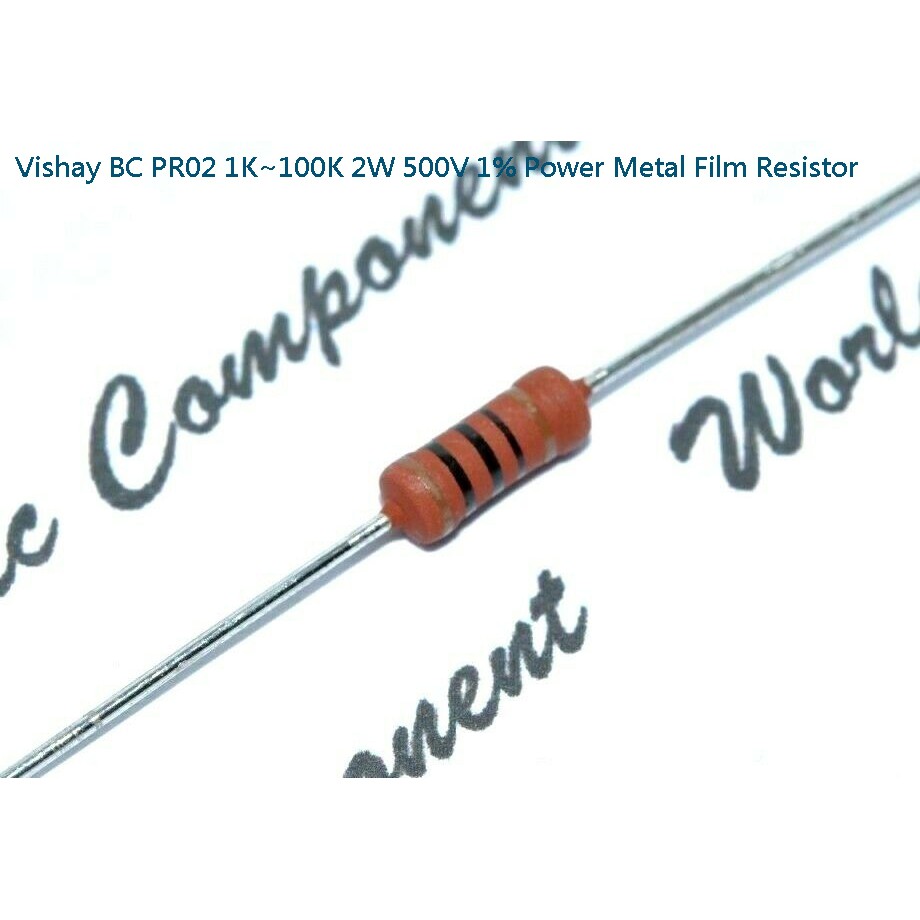 Résistance Power Metal VISHAY PR02 62KΩ 2W 5% - Lot De 100 Pièces - Neuf Sous Emballage