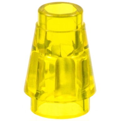 樂高 LEGO 透明 黃色 1x1 圓錐 4589b 6337597 4567332 28701 Yellow Cone | 蝦皮購物