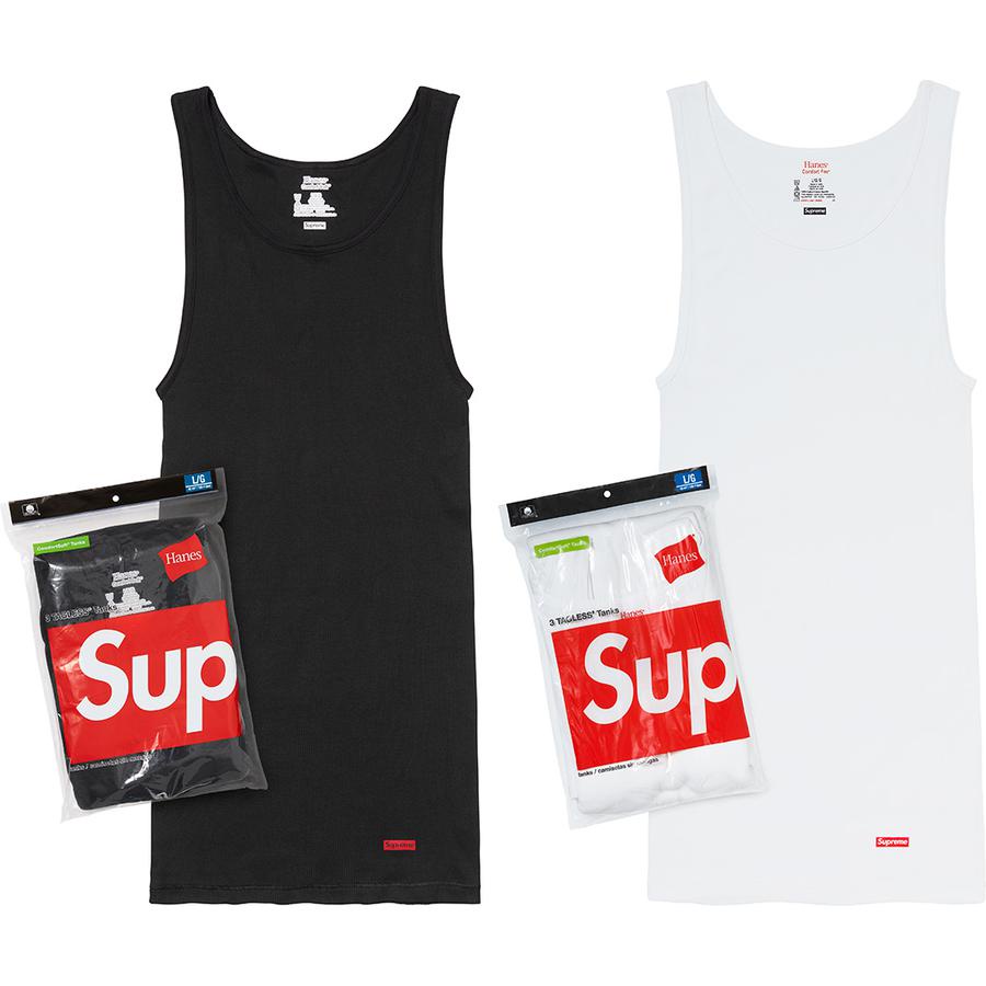 Zoopreme-現貨』Supreme®/Hanes® Tagless Tank Tops 黑色/白色| 蝦皮購物