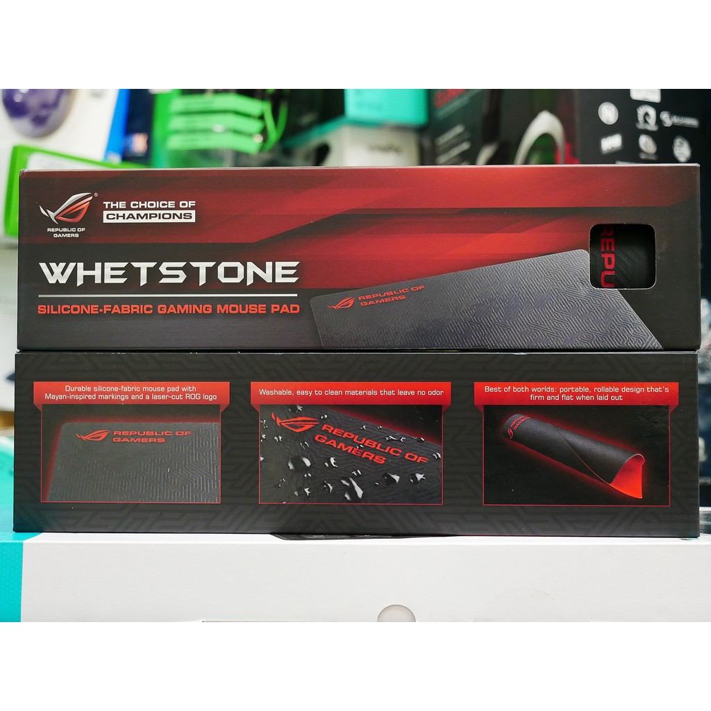 #本店吳銘 - 華碩 ASUS ROG Whetstone 高質感 砥石電競鼠墊 競技用 防水 遊戲 滑鼠墊 精確滑順 | 蝦皮購物