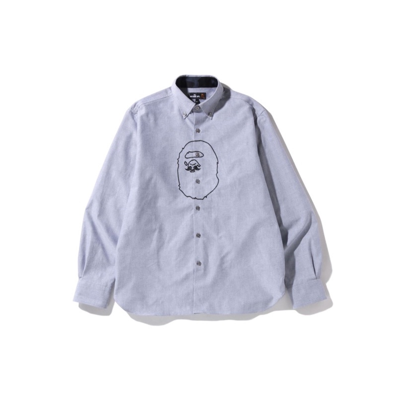 【初回限定】 紳士猿MR. BATHING APE Type OXFORD WIDE FIT BD bape電繡襯衫 トップス
