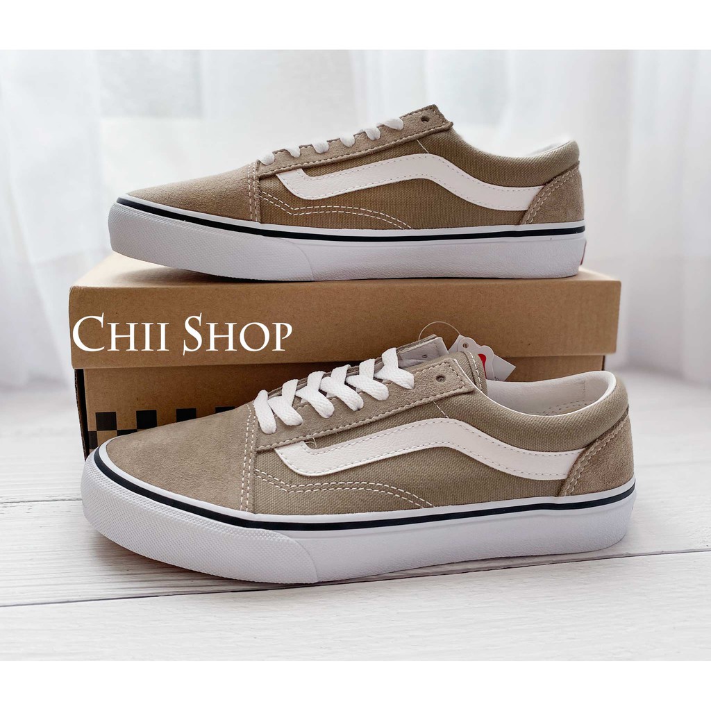 【CHII】特賣［24cm］Vans OLD SKOOL 棕灰色 黑邊 V36CF CALM TAUPE