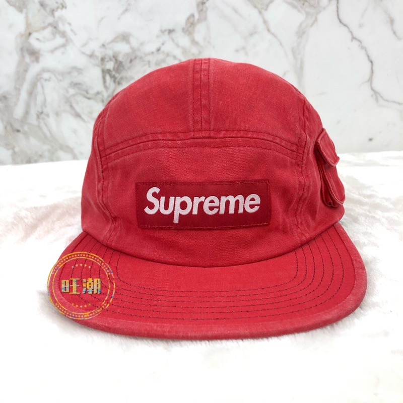 Supreme Snap Pocket Camp Cap 全新現貨五分割口袋後扣帽水洗紅| 蝦皮購物