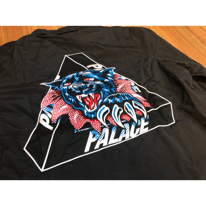 Palace Ripped Logo Coach Jacket 豹頭 刺繡 教練外套 風衣