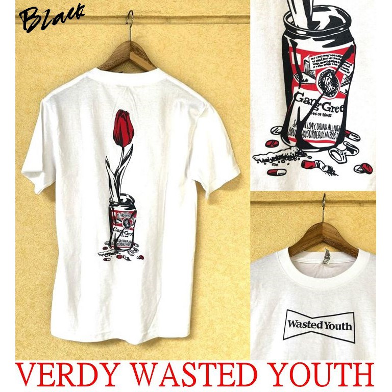 BLACK全新VERDY經典罐頭花wasted youth盆栽GIRLS DONT CRY短T | 蝦皮購物