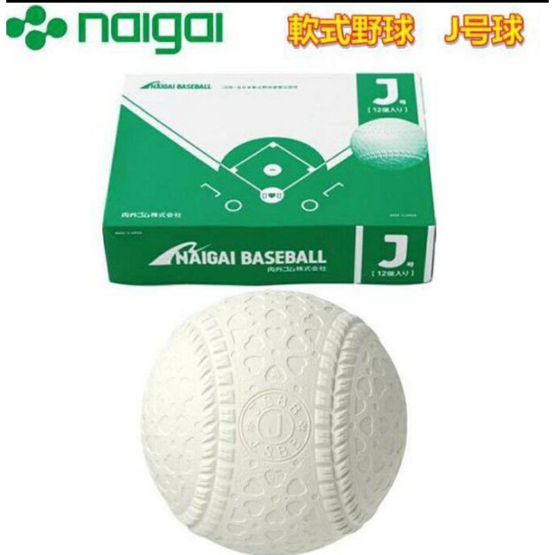 日本製NAIGAI 軟式棒球J-ball ~ 全日本軟式野球聯盟. 台灣學聯公認正式 