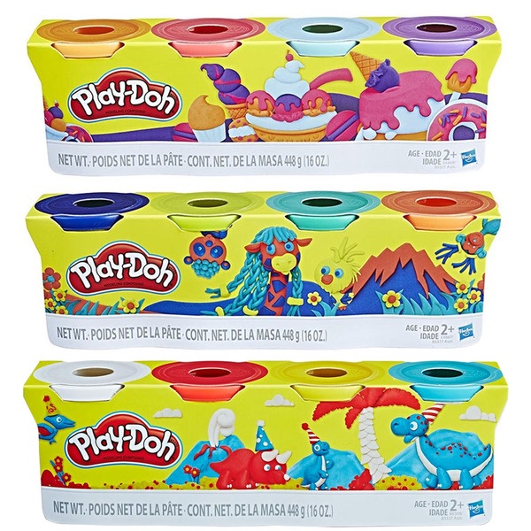 【W先生】培樂多 Play-Doh 黏土 補充罐 4色組 四色組經典 迷你四色組 安全 無毒 HB551 HE23241 | 蝦皮購物