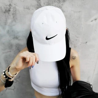 【GSELECT】Nike LOGO 刺繡 老帽 可調式 黑白 魔鬼氈 帽子 帽 透氣 刺繡