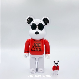 BE@RBRICK PEANUTS Joe Cool 史努比墨鏡史努比庫柏力克熊400% 100