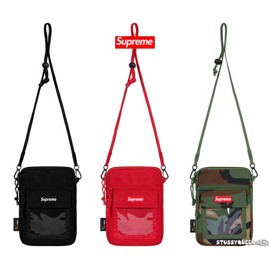 全新正品2019 SS Supreme Utility Pouch Bag 透明置物袋單肩包小包黑色