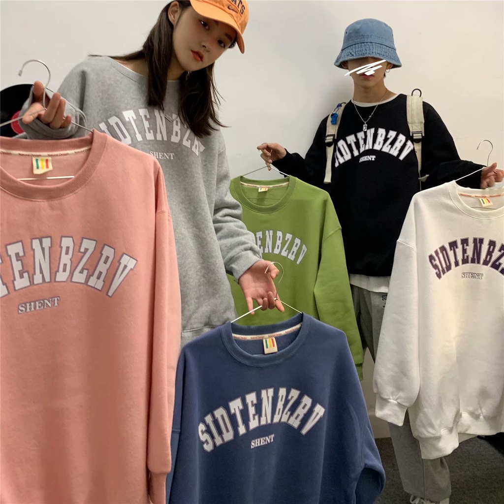 ［特價$229→$179］男裝慵懶英字Logo長袖衛衣 男女共用