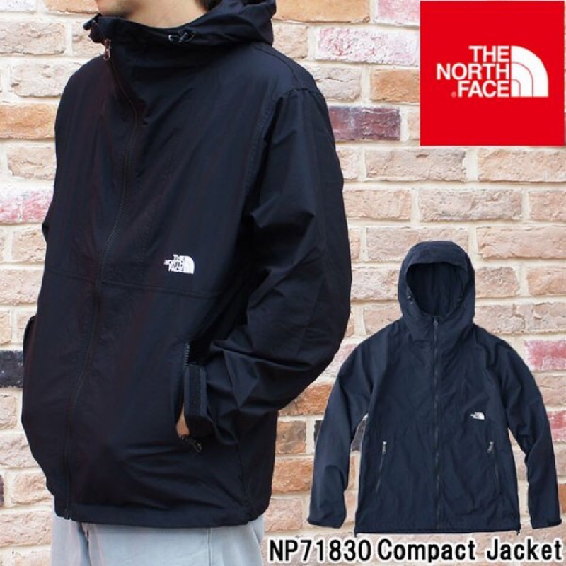 The North Face Compact Jacket 日版 小標 防風 防潑水 風衣 外套 北臉 兩色 黑 卡其