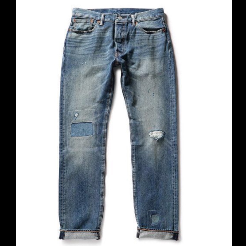 Levis 501 Skinny 34268-0011 破壞補丁彈性布料W32L32 | 蝦皮購物