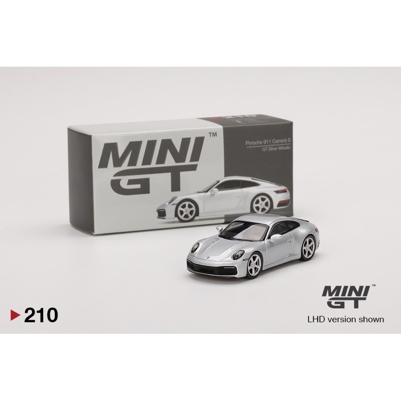MINI GT Porsche 911 Carrera S GTシルバー 210 210 - Porsche 911 (992) Carrera S GT Silver Metallic – Modelmatic