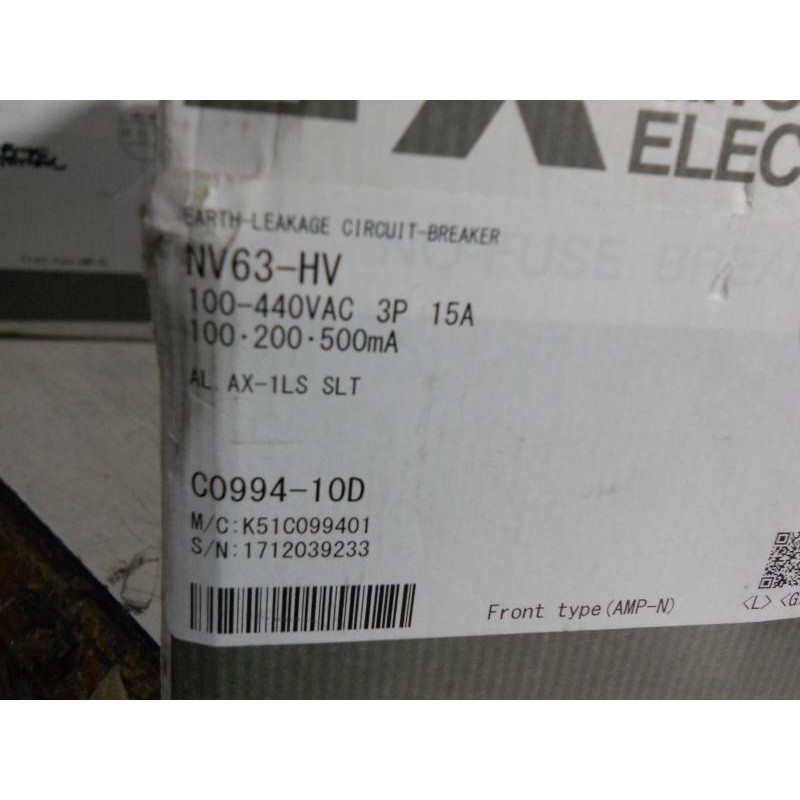 正規代理店購入 三菱電機 漏電遮断器 NV63-SV 3P 60A 100-440V 1.2