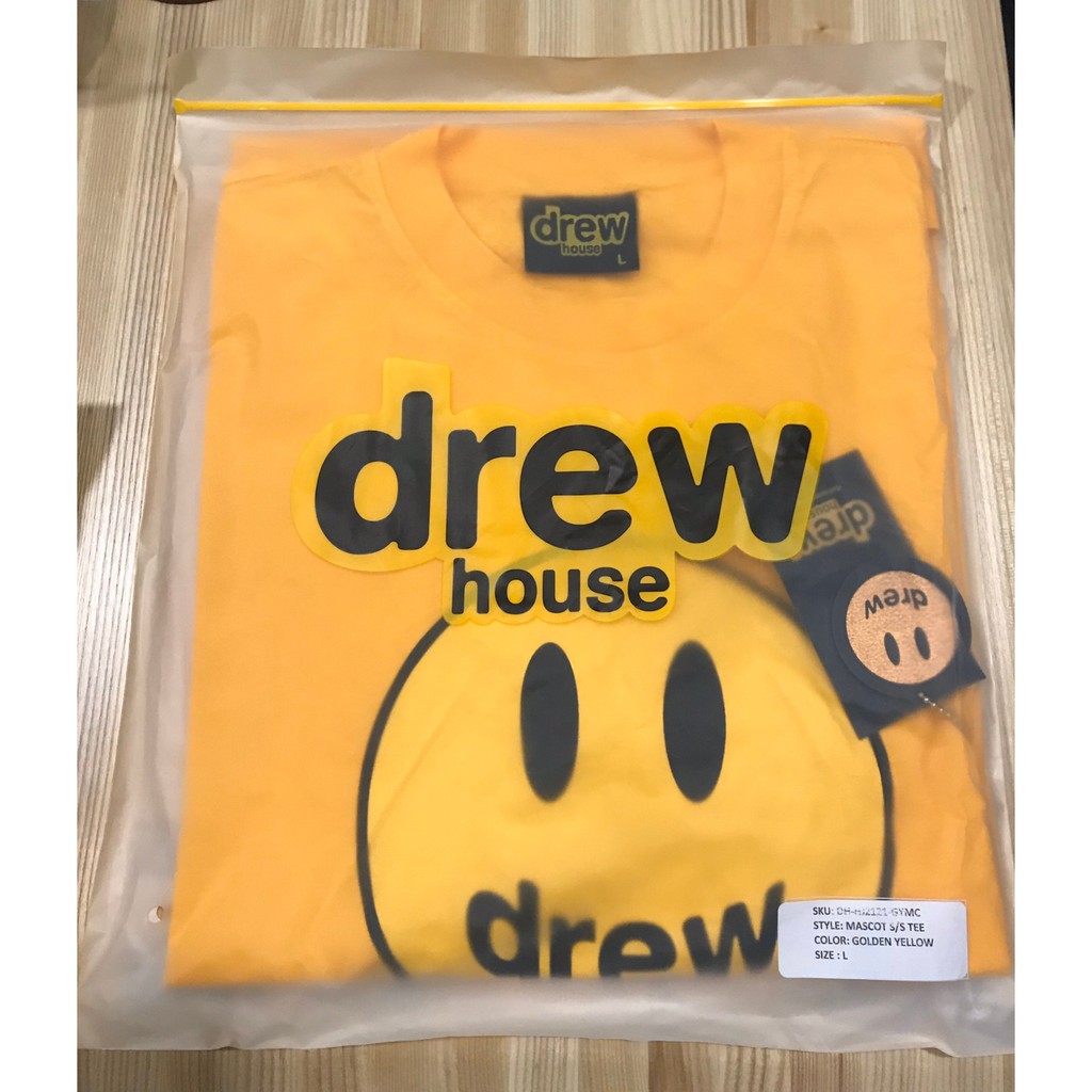 Drew House mascot ss tee- Golden Yellow 黃色L XL 現貨| 蝦皮購物