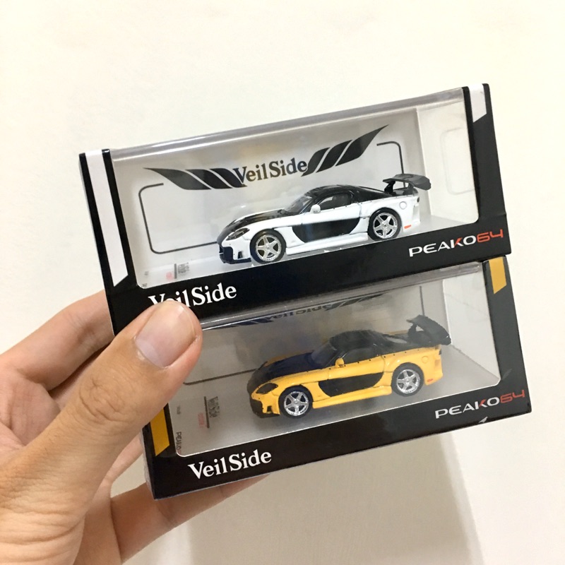 SALE) Peako64 VeilSide Mazda RX7 RX-7 Yellow 1/64 1-64 Diecast Fast & Furious Tokyo Drift Han