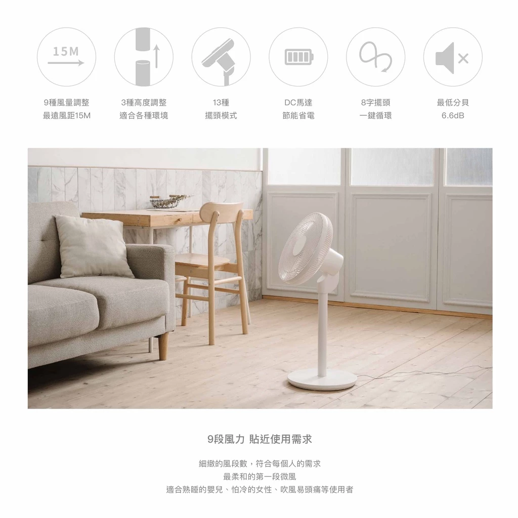 【風與美學的8字交響】±0 正負零 XQS-G630 3D直流循環風扇：立扇與循環扇二合一，以 3種高度與極致靜音重塑居家氣流