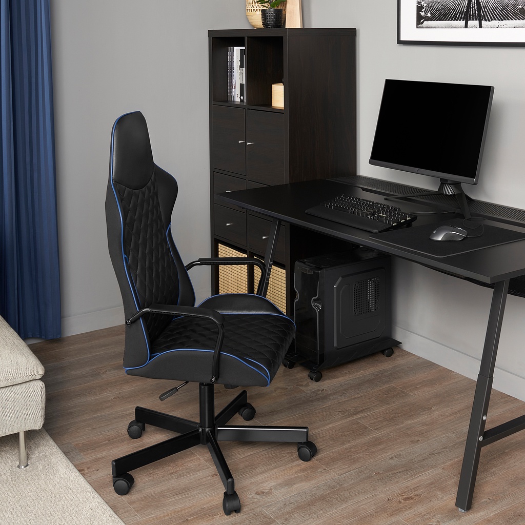 UTESPELARE Gaming desk, black, 63x311/2 - IKEA