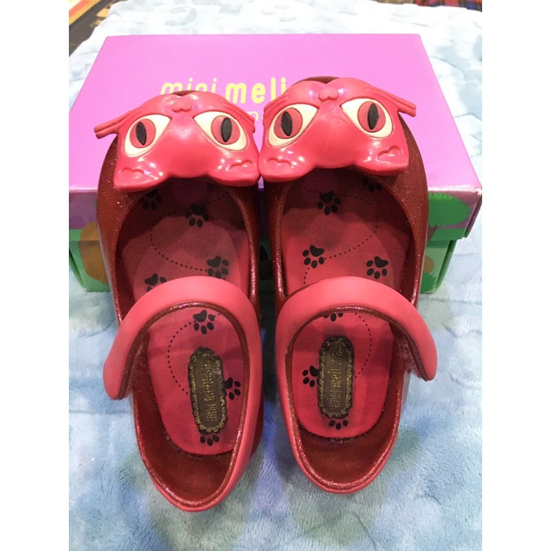 Mini melissa pink cat on sale shoes