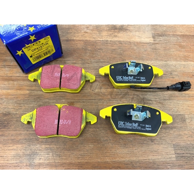 EBC DP41517R 06-13 Audi A3 2.0 Turbo (Girling rear caliper) Yellowstuff Front Brake Pads main image 0