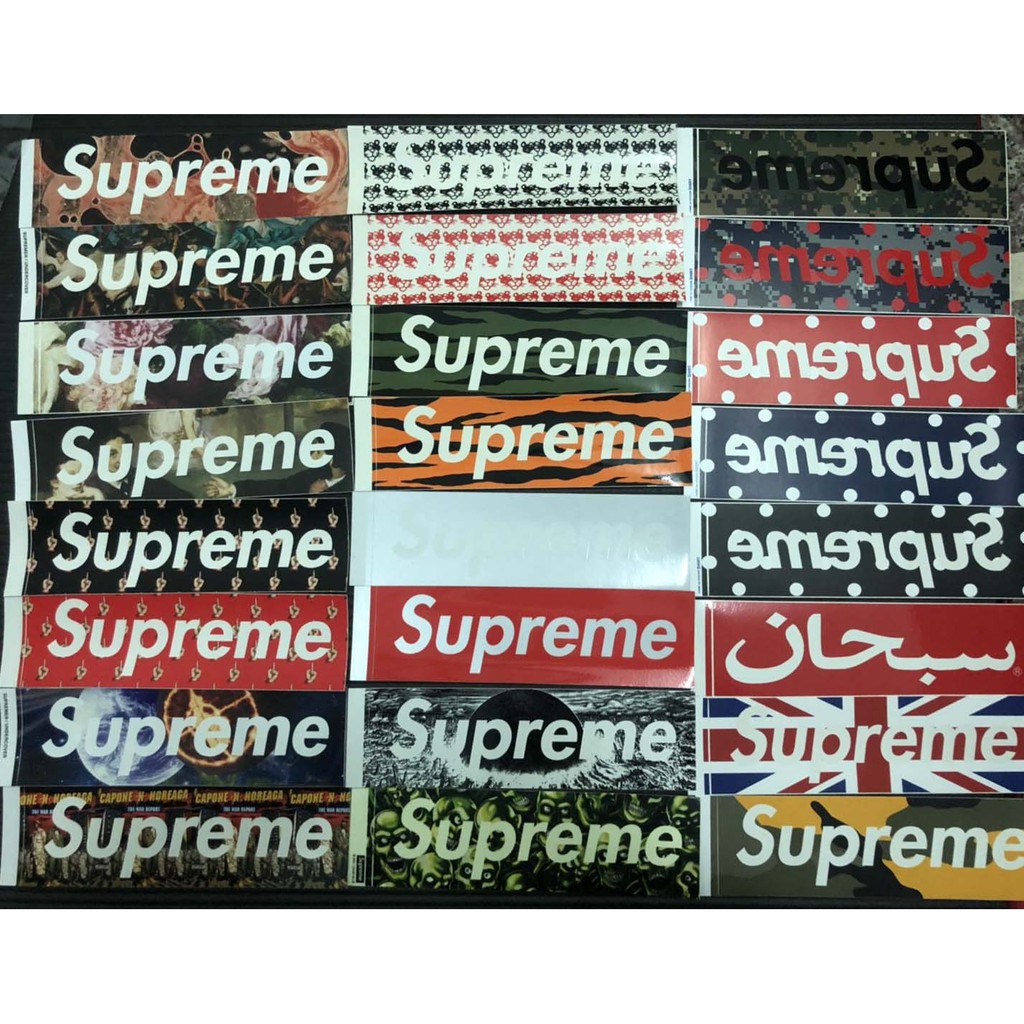 Supreme skull hotsell box logo sticker