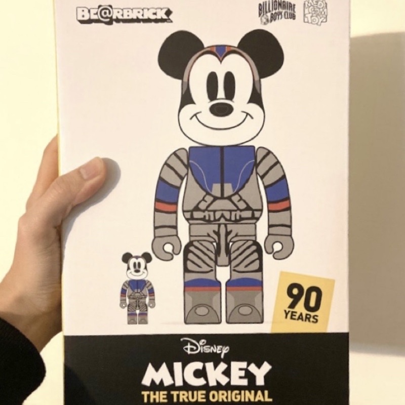 現貨 BE@RBRICK BILLIONAIRE BOYS CLUB 100%+400% 太空人 米奇 BBC 聯名