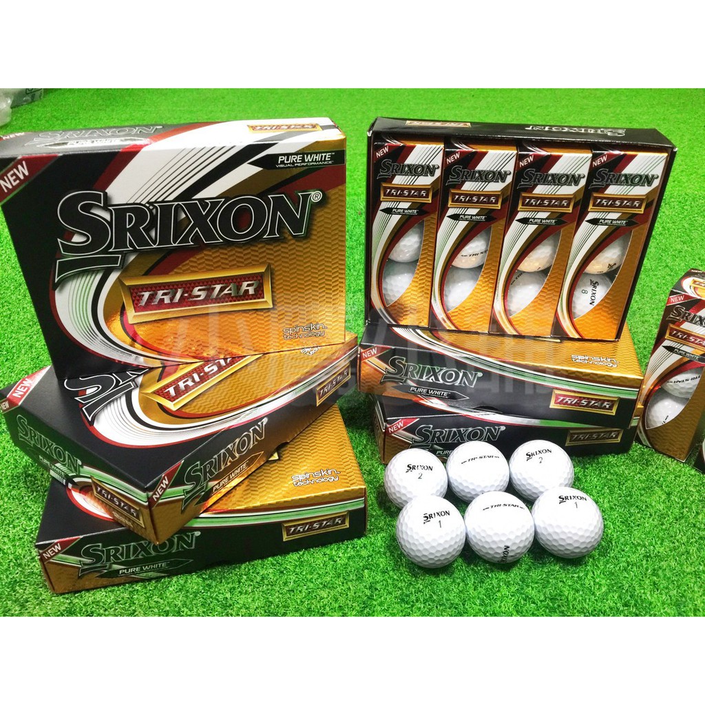 [小鷹小舖] Dunlop Golf SRIXON TRI-STAR 高爾夫球 三層球 日本製 新包裝 SpinSkin