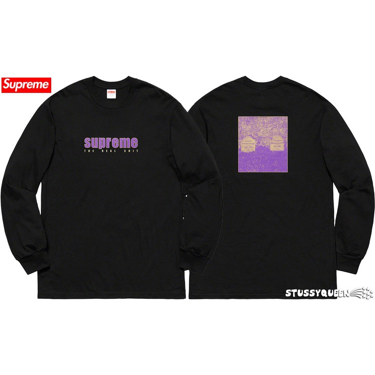 Supreme 2019ss The Real Shit L/S Tee 黒 M