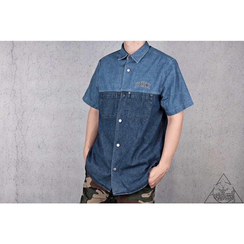 Supreme 2-Tone Denim SS Shirt | 蝦皮購物