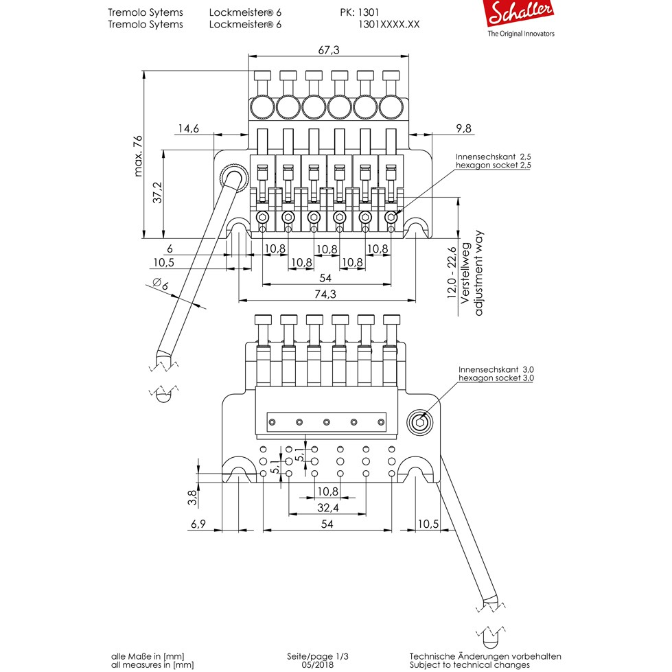 Schaller Lockmeister Floyd Rose 原廠TREMOLO 金色銀色現貨大搖(德國