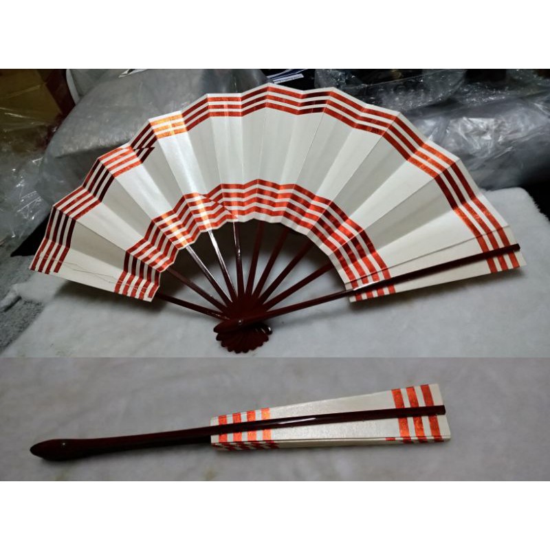 日本舞踊扇〉珠光/米/紅色舞扇摺扇扇子和服日本原產古物墨府| 蝦皮購物