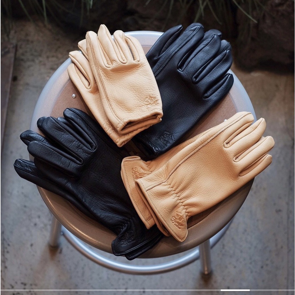 日本Lamp Gloves 鹿皮騎士手套黑黃任選透氣打洞| 蝦皮購物