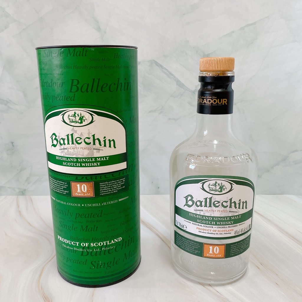 【金 二手收藏】Ballechin 威士卡空瓶含外盒/ 酒瓶燈 /當水瓶 | 蝦皮購物