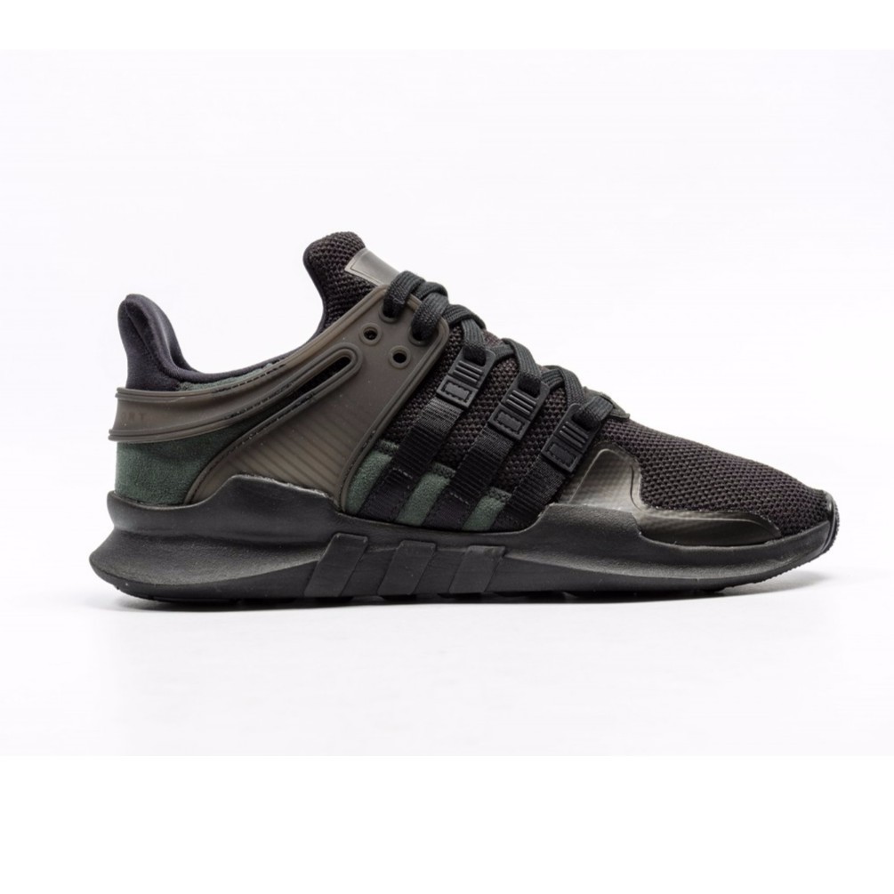 Adidas originals black shop eqt support trainers