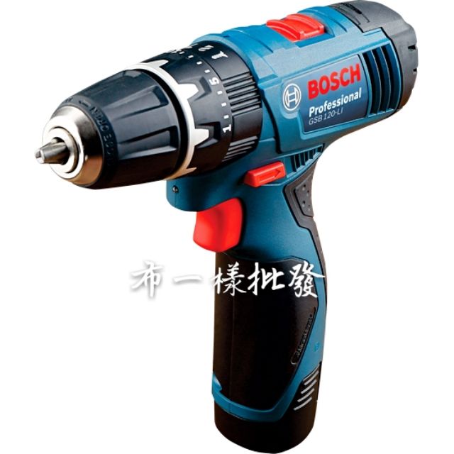 布一樣批發BOSCH 博世12V鋰電充電式震動電鑽/起子機+收納盒GSB 120-LI