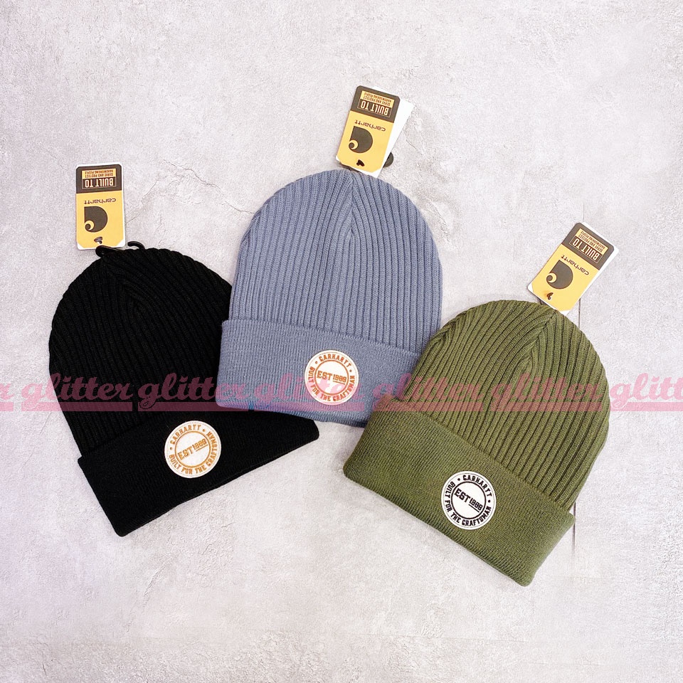 glitter。美線Carhartt Knit Cuffed 反折毛帽針織毛線帽beanie 工裝