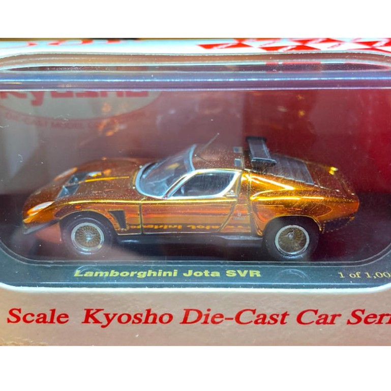 Miniatura Lamborghini Jota Kyosho 1:64 Coleção Colecionável Preto