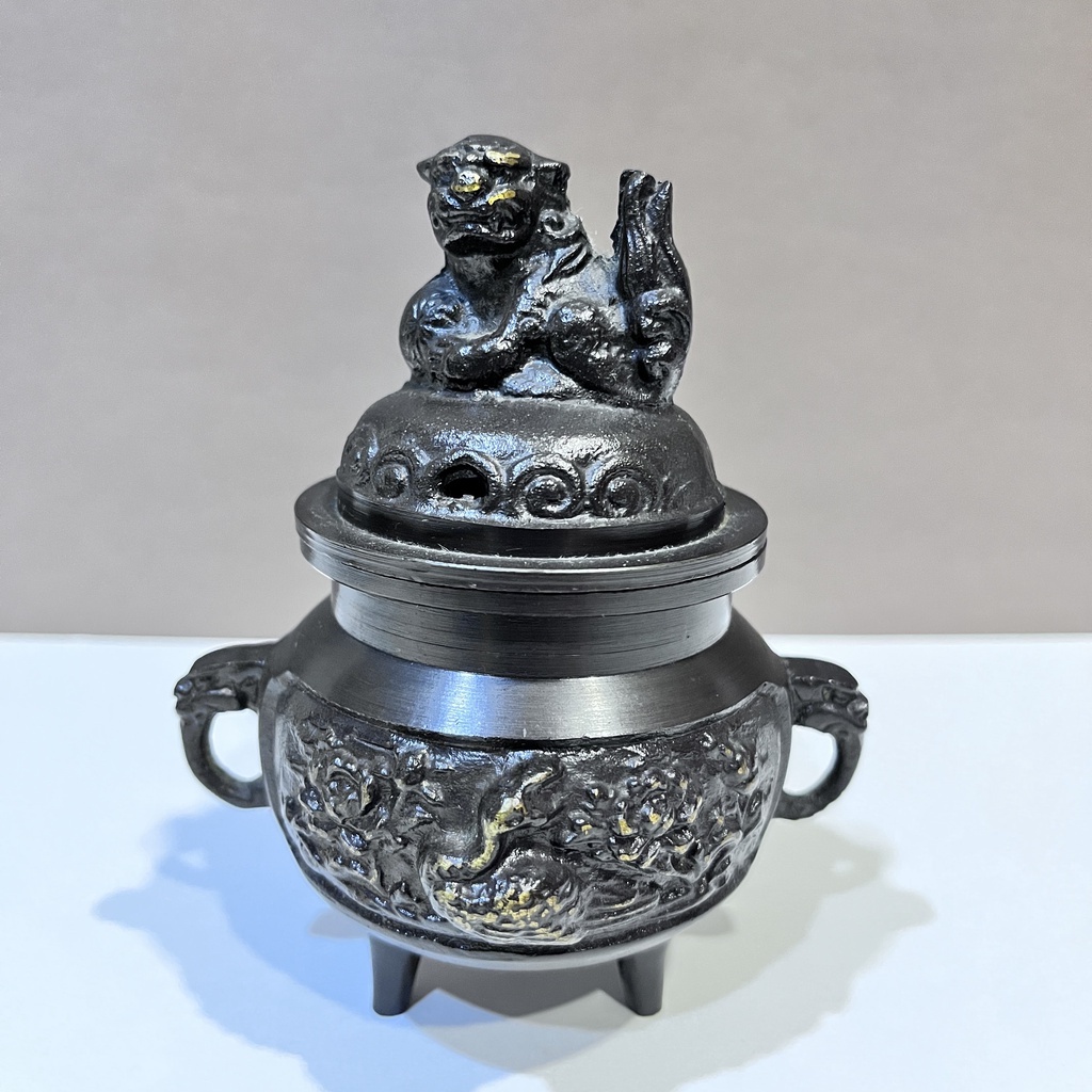 古銅 蓮形 在銘 香炉 5.8cmx5.7cm(A286) 東瀛古物】 日本製造銅香爐麒麟香爐小號檀香薰香家用室內復古香