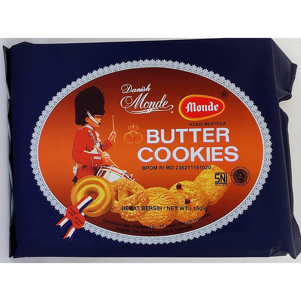 印尼 Monde BUTTER COOKIES 餅乾(奶油口味) 150g 蝦皮購物