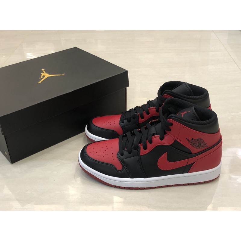 【Fashion SPLY】Nike Air Jordan 1 Mid Bred 黑紅 554724-074 36563