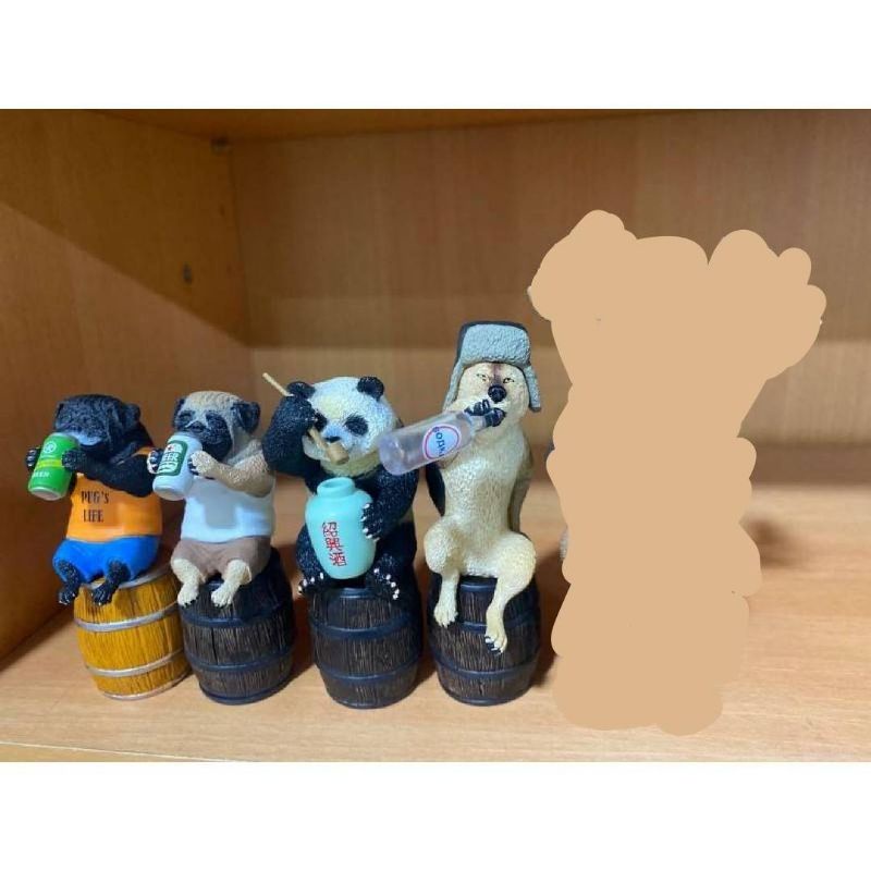 全新~研達YENDAR 朝隈俊男Animal Life 買醉人生Part1盒玩（整套3
