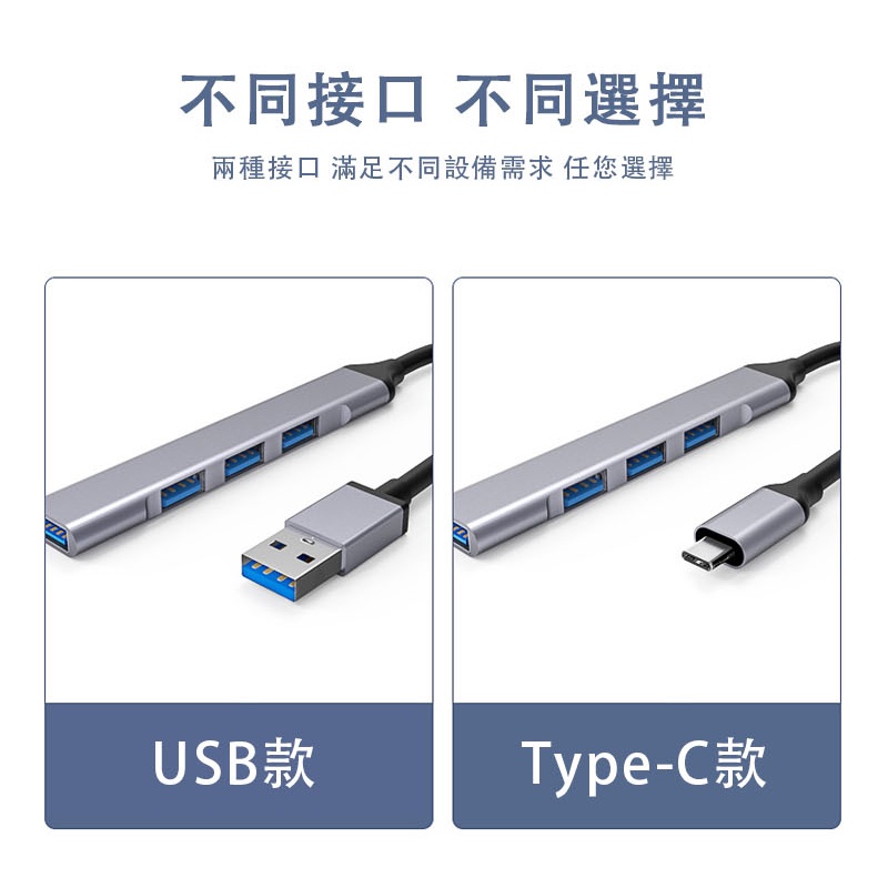 HUB集線器 Type-C轉USB USB-A轉USB 擴充USB 四孔 USB3.0+USB2.0 | 蝦皮購物