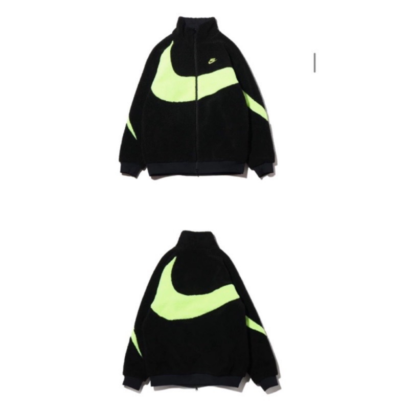 Nike big swoosh boa jacket 大勾雙面穿羊毛外套| 蝦皮購物