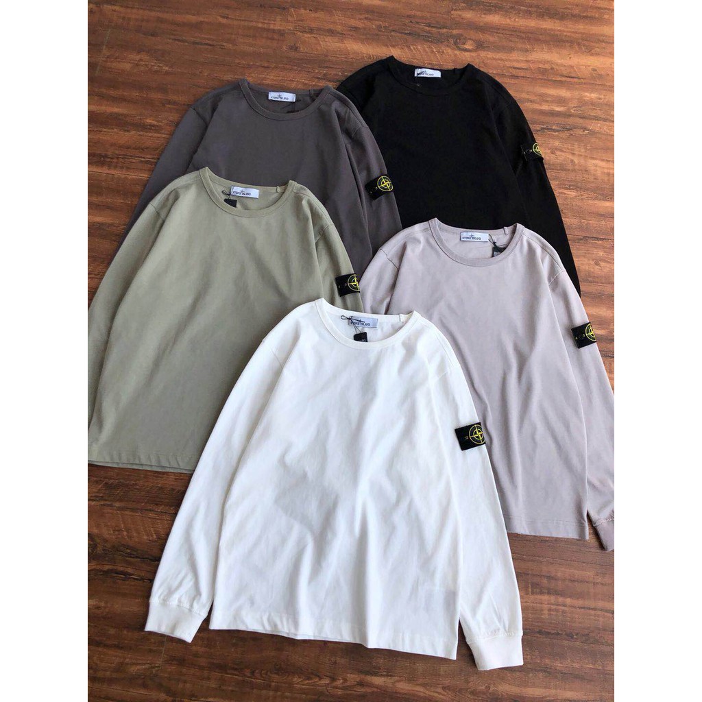 全新限量免運20SS STONE ISLAND LONG SLEEVE 長袖徽章圓領衛衣男女情侶