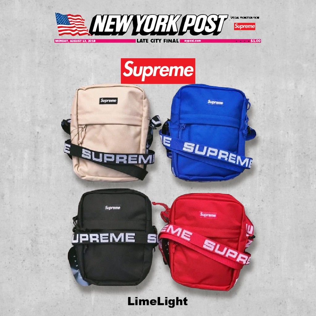 ☆LimeLight☆ 2018 S/S SUPREME 44th Shoulder Bag 小包肩包刺繡肩帶