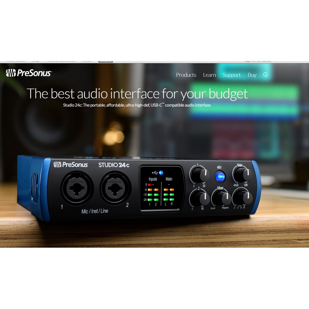 PreSonus Studio 24c USB-C 新版專業級旗艦錄音介面5-7天預購商品