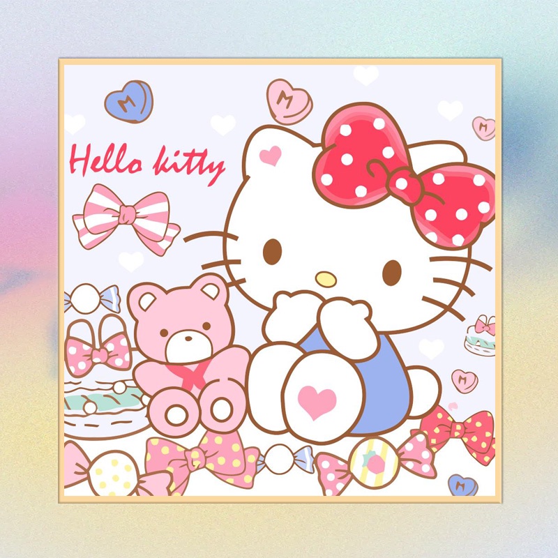 『Smile』免運 DIY 數字油畫 40x50cm 凱蒂貓 hellokitty …