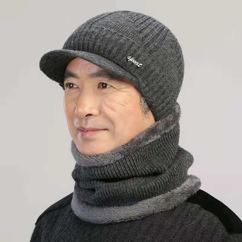 羊毛帽子保暖中老年男帽冬季護耳毛線帽加絨加厚爸爸帽針織老人帽Mr 